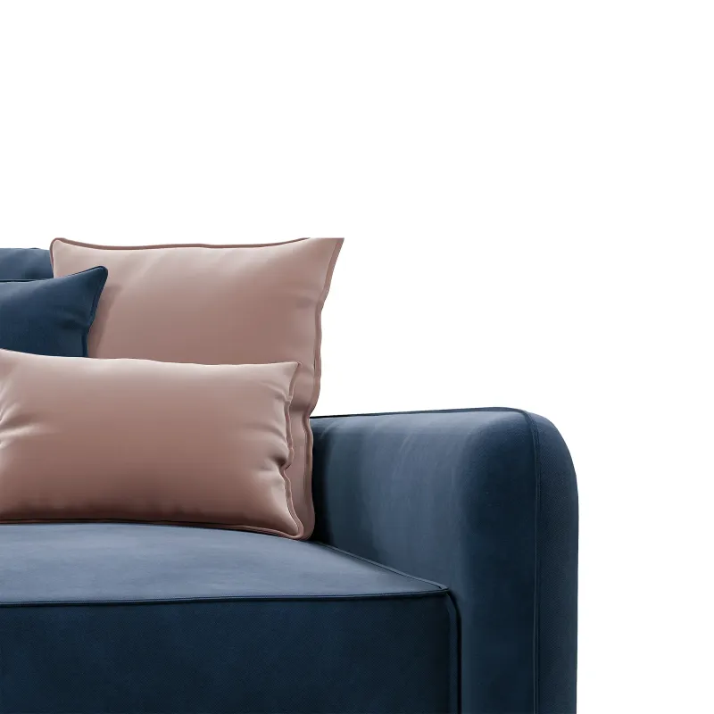 ПОРТЛЕНД Диван угловой с банкеткой синий