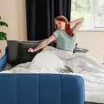 СЧАСТЛИВЫЙ ДЕНЬ Диван прямой, синий