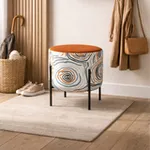 Маленькая радость Пуф круглый на ножках, терракотовый Kobayasi