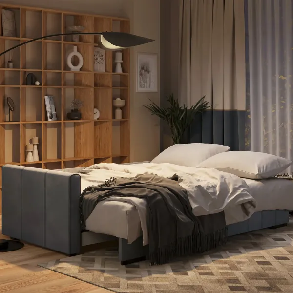 РИМИНИ Диван прямой светло-серый