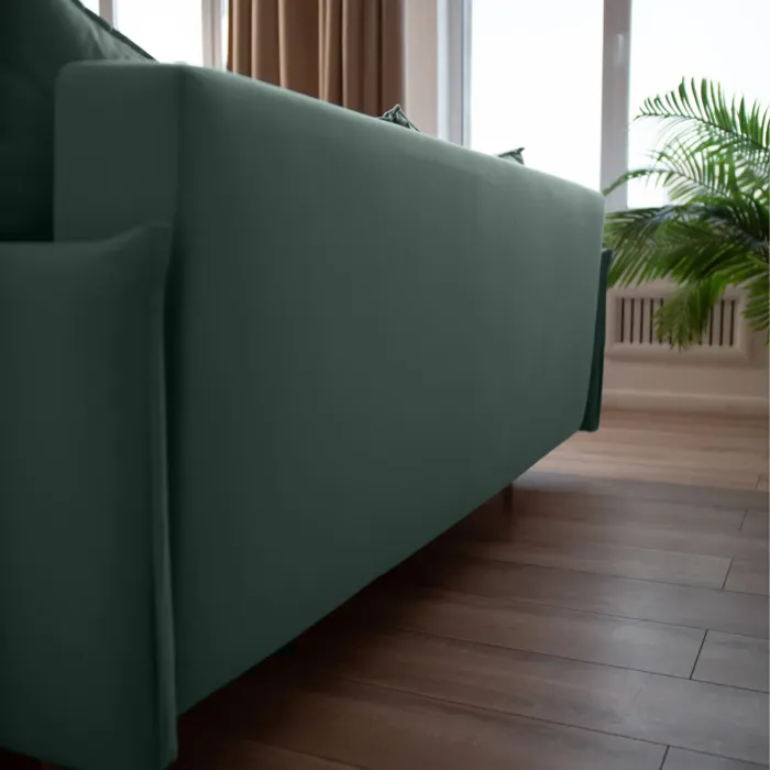 СКАНДИ Диван тканевый прямой мятный