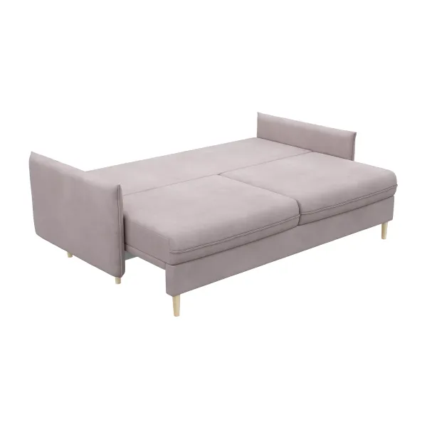 СКАНДИ Диван тканевый прямой розовый