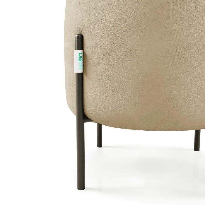 Маленькая радость Пуф круглый на ножках, бежевый