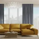 Солнечное побережье Диван угловой, медово-желтый