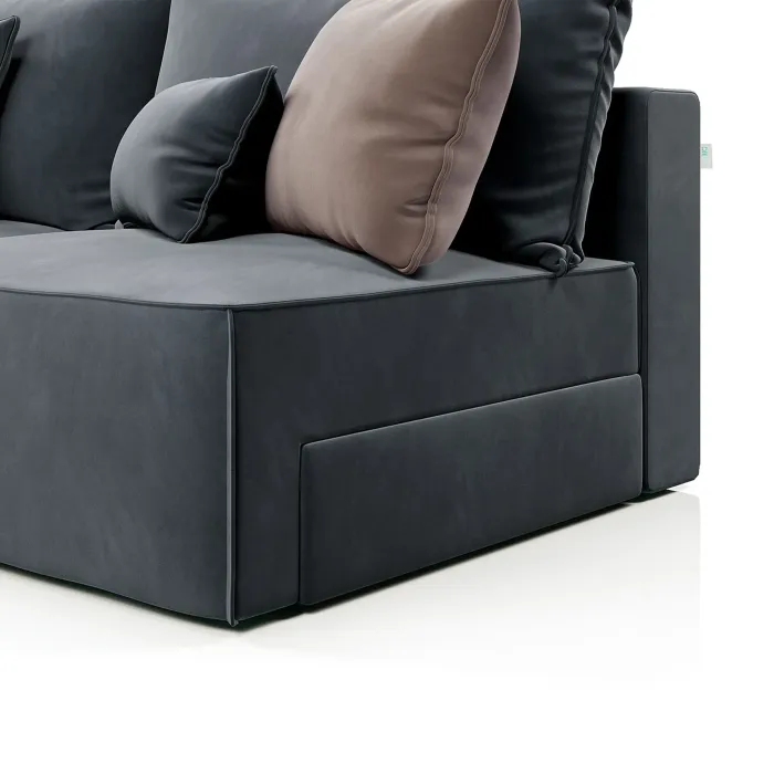 ПОРТЛЕНД Накладка для бельевого ящика, серая