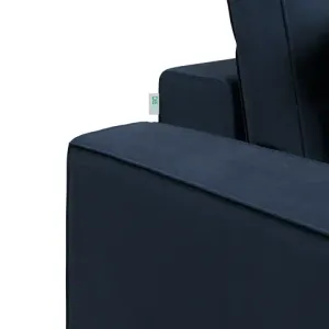 КОРСО XL Диван тканевый прямой темно-синий