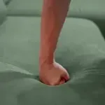 НОВЫЕ ЭМОЦИИ Диван прямой, темно-зеленый, банкетка слева