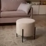 Маленькая радость Пуф круглый на ножках, бежевый