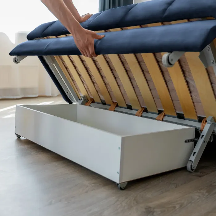 РИЧМОНД Складная кровать темно-синяя, 145