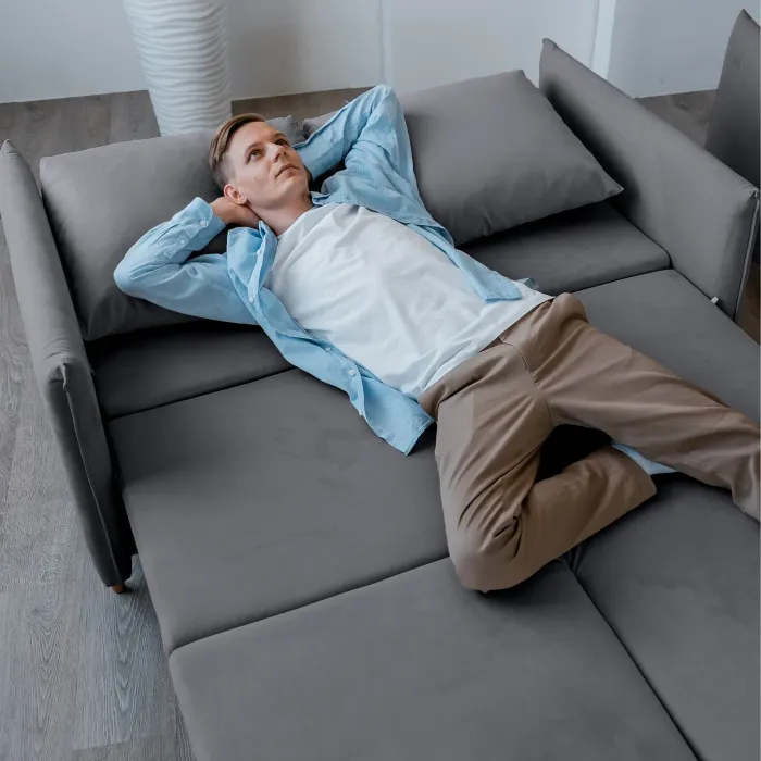 ЛУЧШИЙ ДРУГ Диван прямой светло-серый