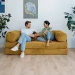 ПОЛЕЗНАЯ ПРИВЫЧКА Диван прямой, горчичный