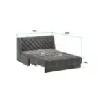 РИЧМОНД Складная кровать серо-бежевая, 160