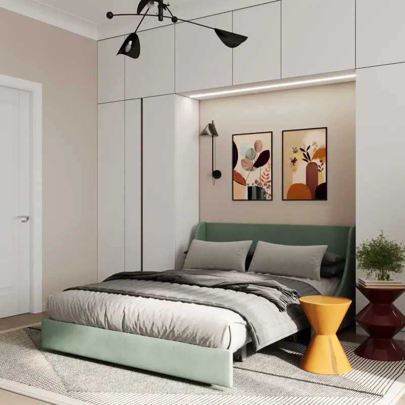 ТОКИО Складная кровать мятная, 160 ППУ