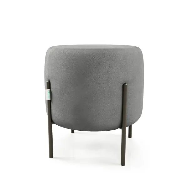 Маленькая радость Пуф круглый на ножках, светло-серый