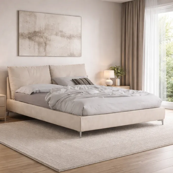 ВЕЧЕРНАЯЯ СКАЗКА Двухспальная кровать, бежевая