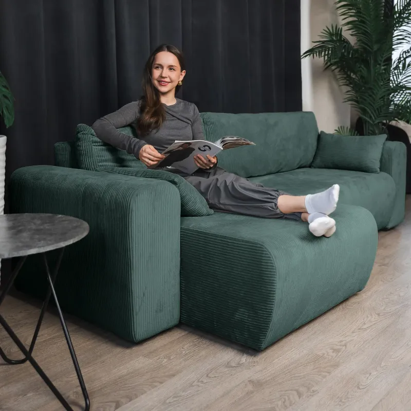 ДОЛГОЖДАННЫЙ ОТПУСК Диван угловой, изумрудный ДОЛГОЖДАННЫЙ ОТПУСК Диван угловой, изумрудный