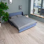 ТОКИО Складная кровать серо-синяя, 180 ППУ