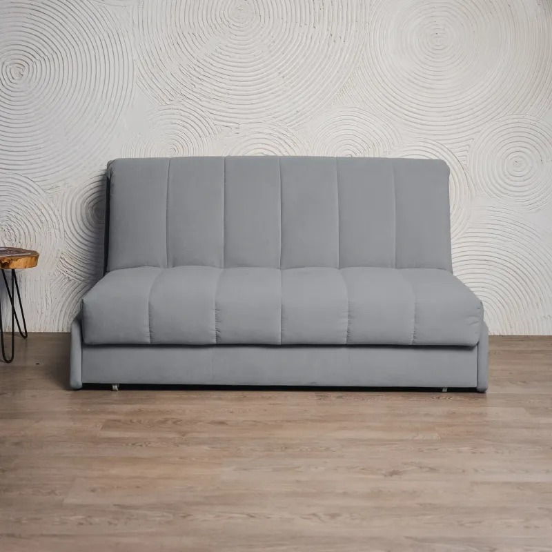 ГАРМОНИЯ СНА Кровать-диван прямой светло-серый, 160, ППУ