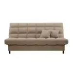 ЮТА Диван прямой коричневый ППУ, с черными ножками