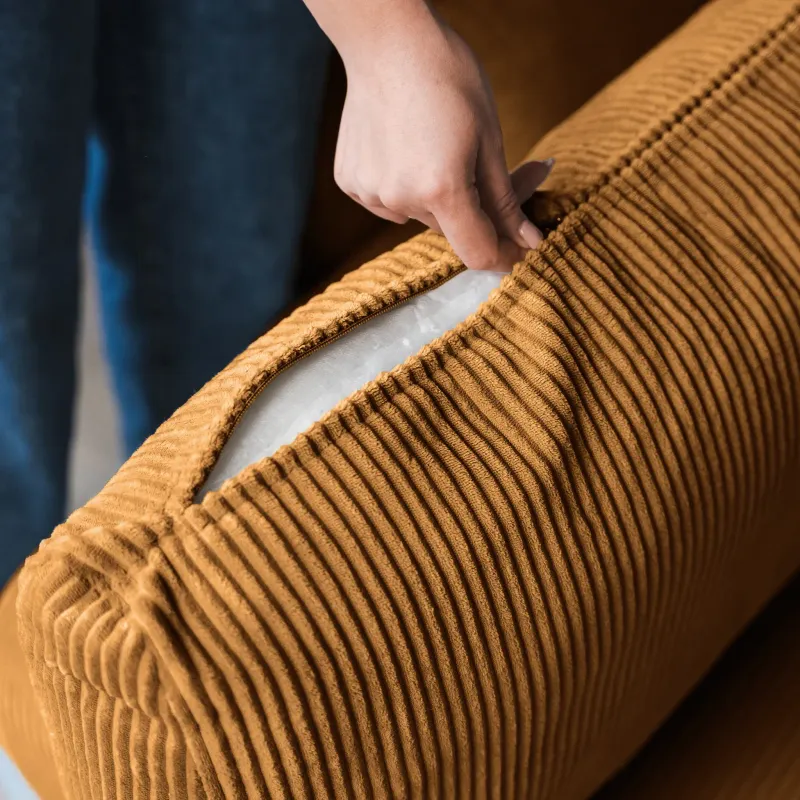 ДОЛГОЖДАННЫЙ ОТПУСК Диван угловой, горчичный