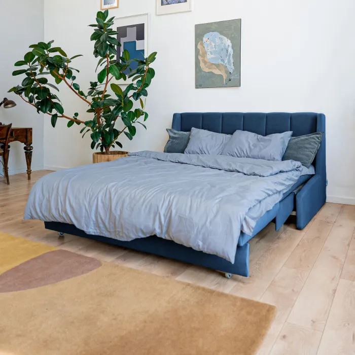 ВЕНЕЦИЯ Складная кровать темно-синяя, 200