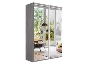 Прайм Шкаф-купе двухдверный с 2 зеркалами, 160х230, Серый