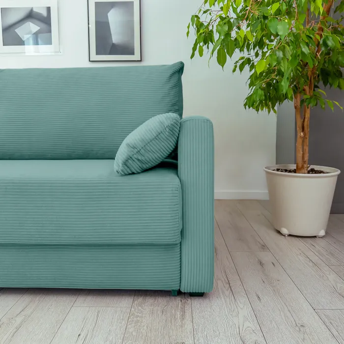 РИМИНИ Диван прямой Cilium изумрудный