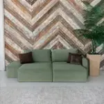 ПОРТЛЕНД Диван прямой с банкеткой зеленый