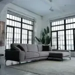 Солнечное побережье Диван угловой, галечный серый