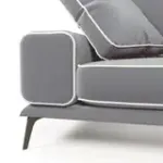 Солнечное побережье Диван прямой, галечный серый