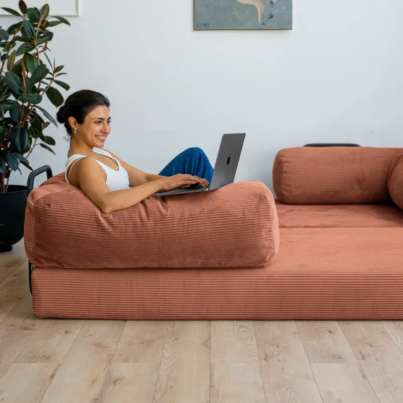 ПОЛЕЗНАЯ ПРИВЫЧКА Диван прямой, терракотовый