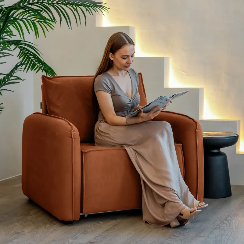 ПОРТЛЕНД Кресло-кровать терракотовое ПОРТЛЕНД Кресло-кровать терракотовое