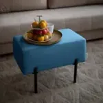 Маленькая радость Пуф прямоугольный на ножках, светло-синий