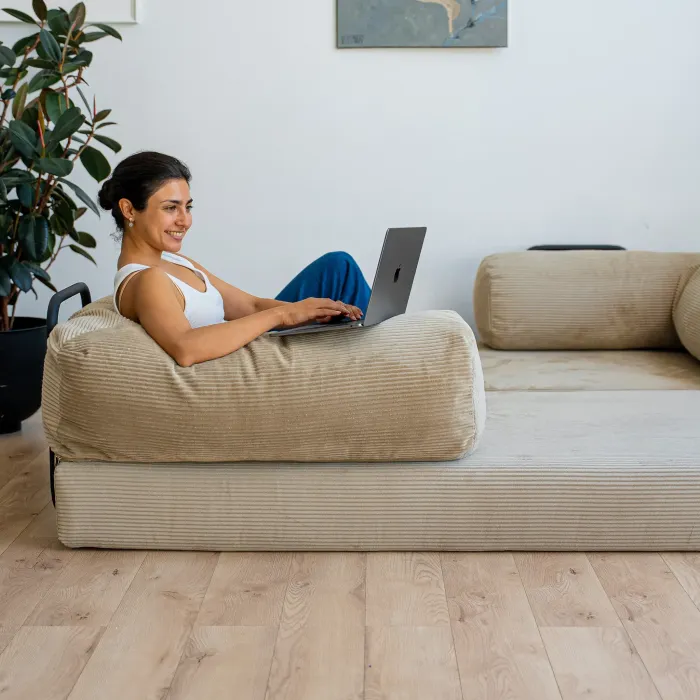 ПОЛЕЗНАЯ ПРИВЫЧКА Диван прямой, бежевый