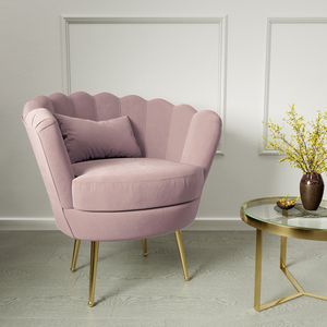 ОДРИ Кресло тканевое розовое