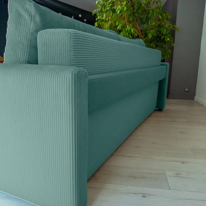 РИМИНИ Диван прямой Cilium изумрудный