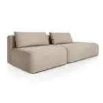 НОВЫЕ ЭМОЦИИ Диван прямой, латте, банкетка справа