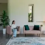 РИО Кресло тканевое розовое