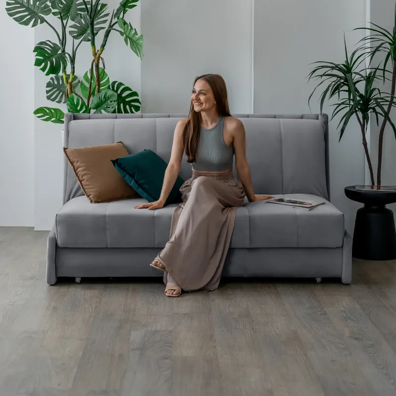 РИЧМОНД Складная кровать светло-серая, 185