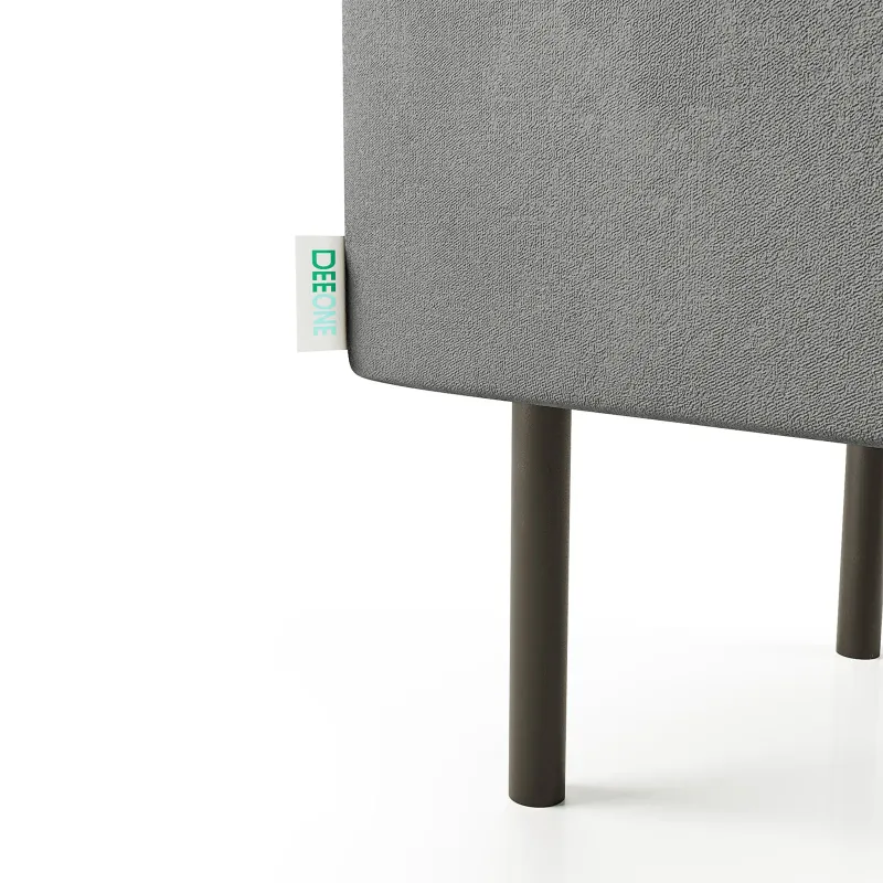 Маленькая радость Пуф прямоугольный на ножках, светло-серый