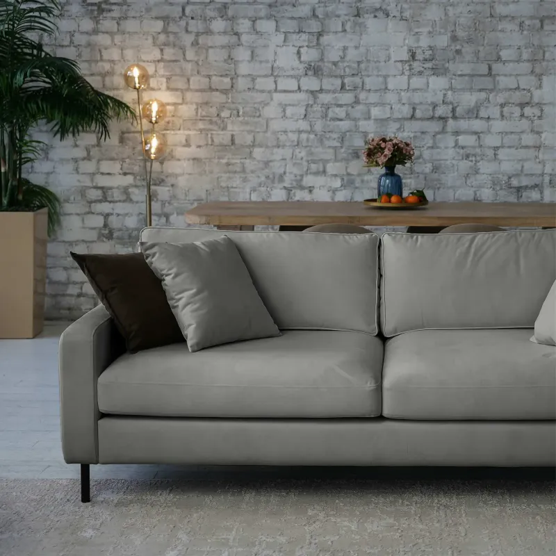 Хорошее настроение Диван прямой, серебристо-серый