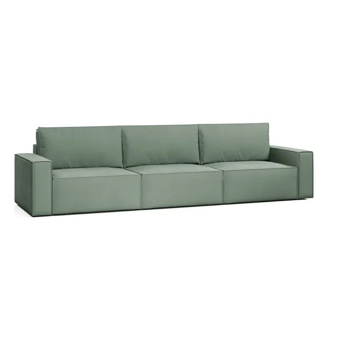 КОРСО XL Диван тканевый прямой темно-зеленый