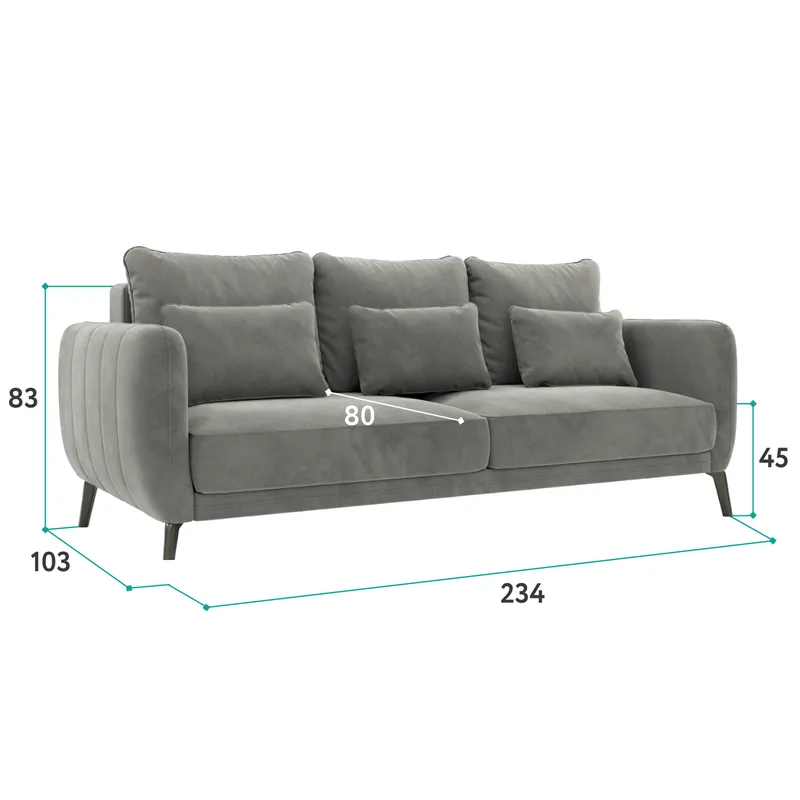 СЧАСТЛИВЫЙ ДЕНЬ Диван прямой, темно-оливковый СЧАСТЛИВЫЙ ДЕНЬ Диван прямой, темно-оливковый