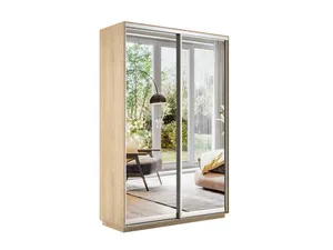 Экспенс Шкаф-купе двухдверный с зеркалом, 140х220х60, Бежевый