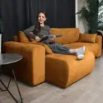 ДОЛГОЖДАННЫЙ ОТПУСК Диван угловой, горчичный