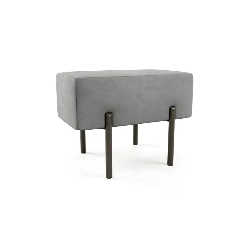 Маленькая радость Пуф прямоугольный на ножках, светло-серый