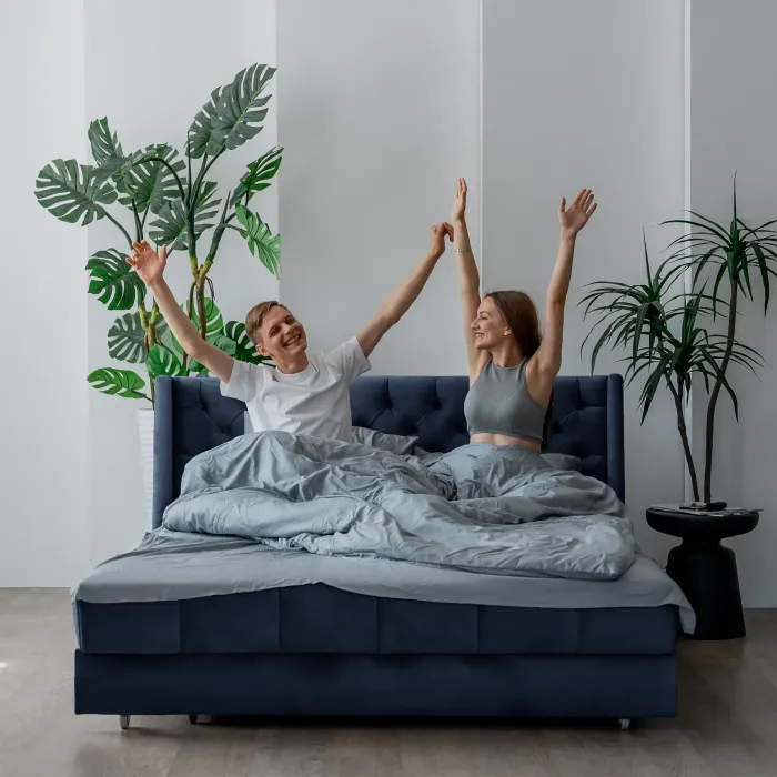 РИЧМОНД Складная кровать темно-синяя, 125