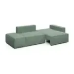 КОРСО Диван прямой с банкеткой, темно-зеленый