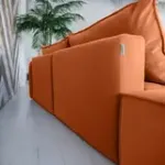 ПОРТЛЕНД Диван прямой с банкеткой терракотовый