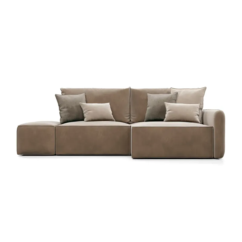 ПОРТЛЕНД Диван угловой с банкеткой бежевый